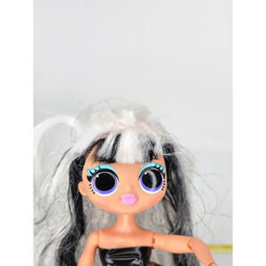 Girls MGA LOL OMG Doll Black White Hair One Size